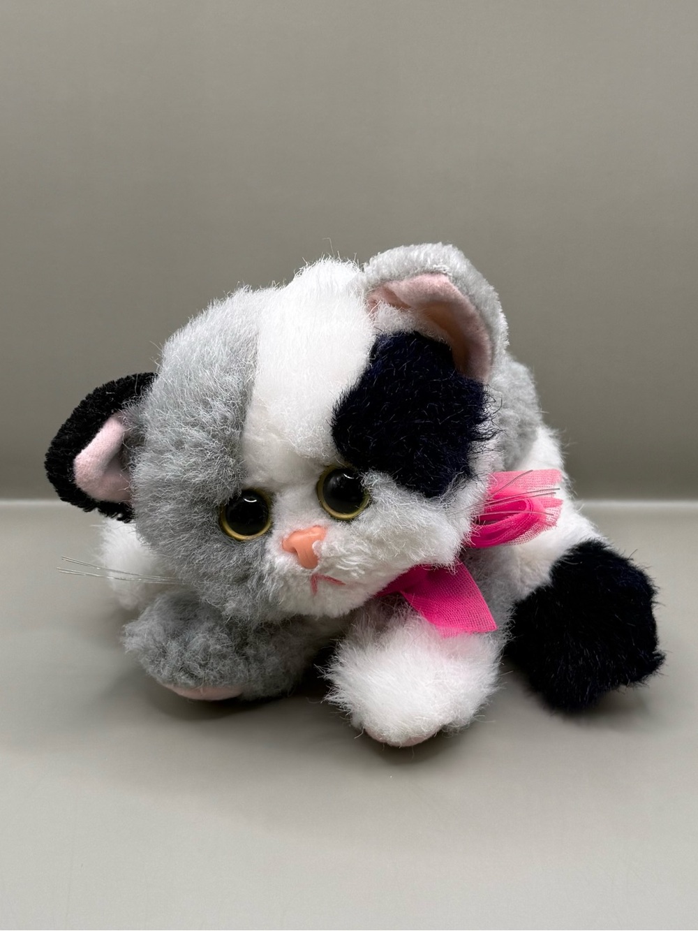Vtg Tyco Kitty Kitty Kittens Calico Cat Plush Stuffed Animal Purring 1992